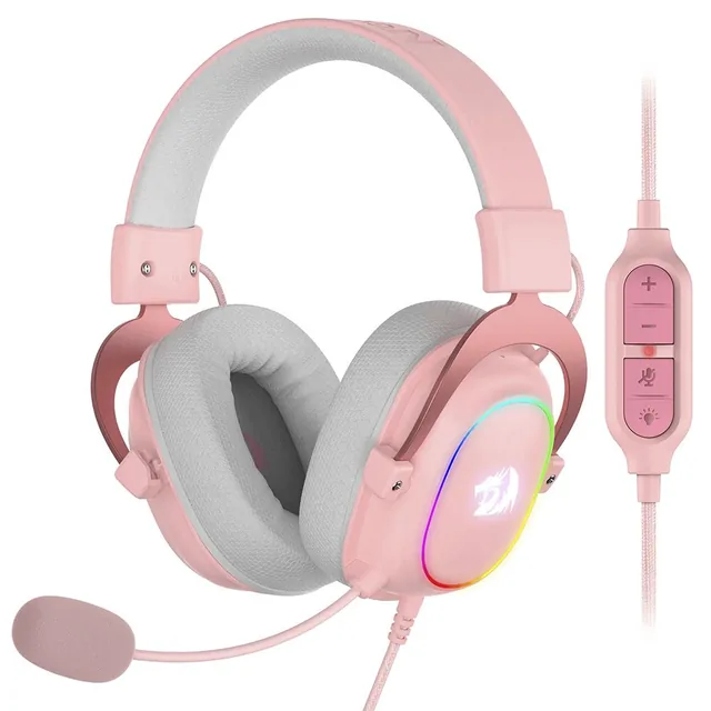 Auricular c/mic Redragon ZEUS X H510 Pink RGB