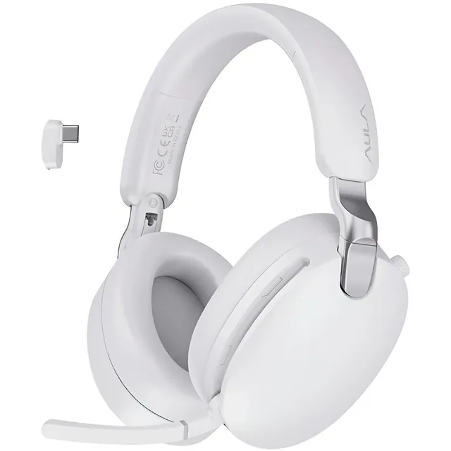 AURICULAR INALAMBRICO AULA A500 WHITE USB-C BLUETOOTH BLANCOS (6978080505033)