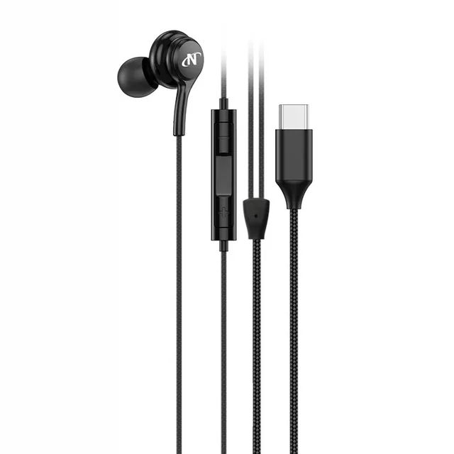 Auricular Nisuta Nsau1C Usb-C Con Micrófono Negro