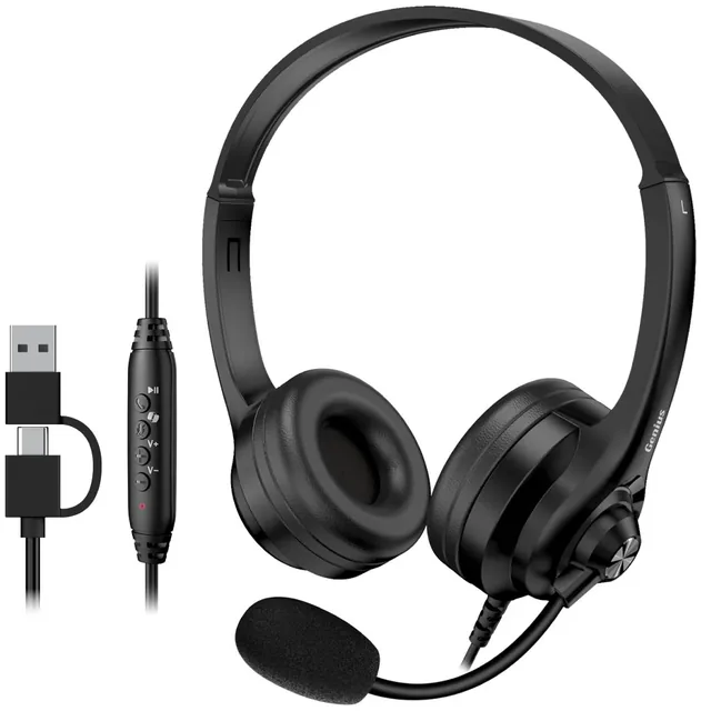 Auriculares Genius HS 235U USB A + C Black