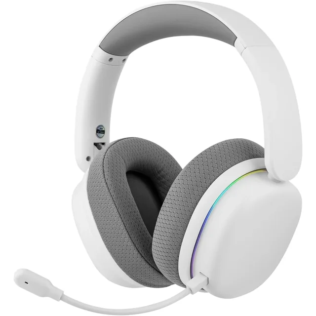 Auriculares Inalámbricos Gamer Aula G7 PRO 40mm 7.1 Surround Batería Recargable BT 2.4G USB Blanco