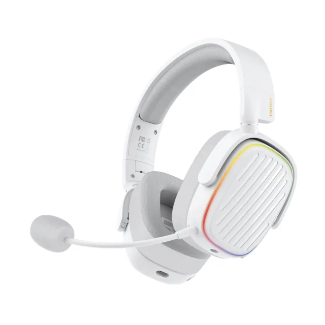 Auriculares Inalámbricos Multiplataforma Fantech Harmony WHG02 50mm RGB BT 3.5mm Blanco