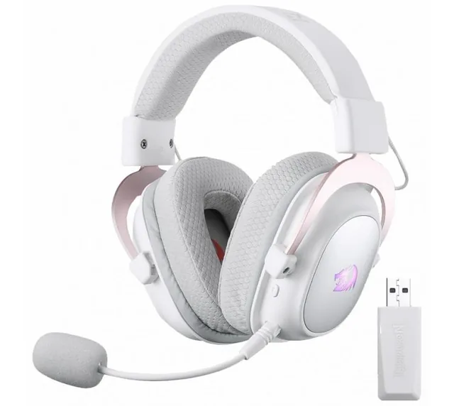 Auriculares Redragon Zeus H510 PRO Wireless 2.4Ghz Bluetooth RGB Surround 7.1 White