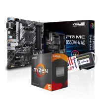 Combo Actualización AMD Ryzen 5 5500 sixcore + PRIME B550M-A AC AM4 WIFI + 8gb Ram (1x8)