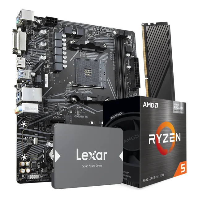 Combo AMD Ryzen 5 5600GT + A520 + 8GB RAM + 1TB SSD