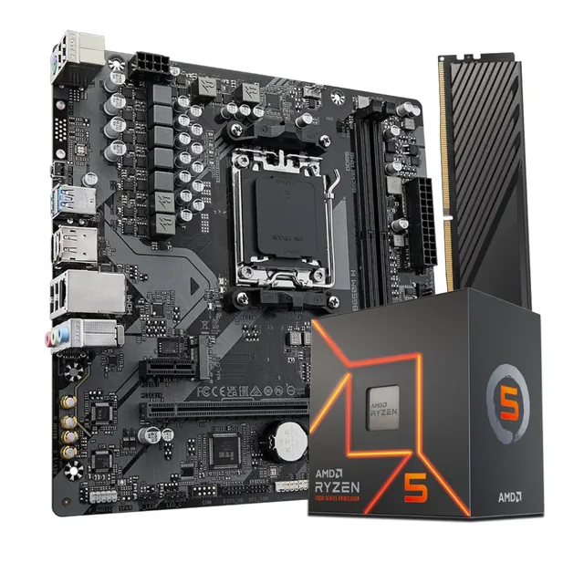 Combo AMD Ryzen 5 7600 + B650 + 16GB RAM