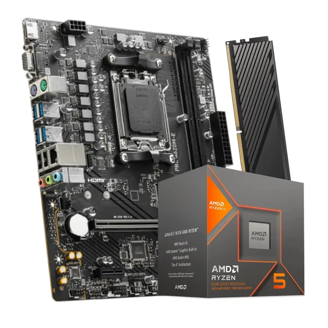 Combo AMD Ryzen 5 8500G + A620 + 8GB RAM