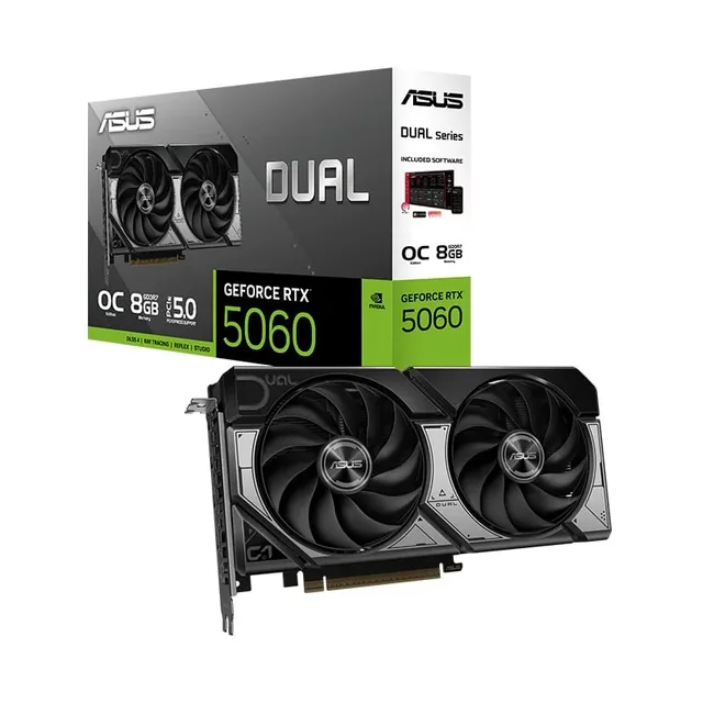 Combo ASUS DUAL RTX 5060 8GB OC + Fuente XYZ 750W 80 Plus Gold HYPERVOLT