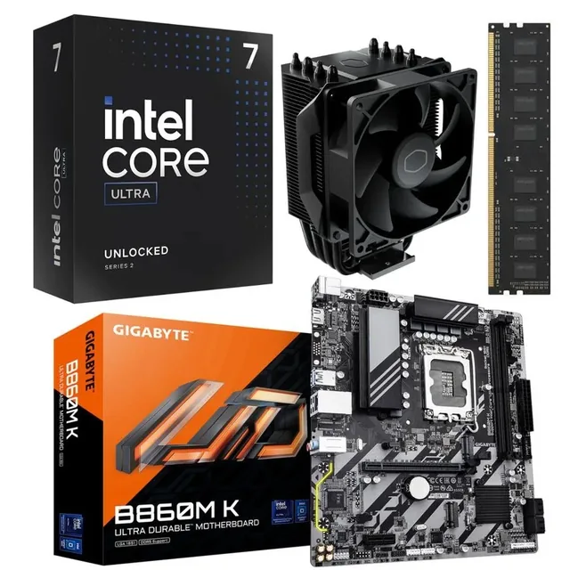 Combo Ecovision INTEL Itl Core Ultra 7 265k + Mother + Cooler + 16GB