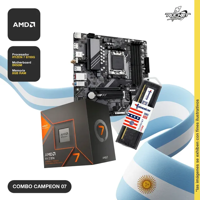 Combo Rocket Amd Ryzen 7 8700g - B650m Wifi - 16gb