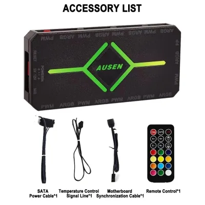 Controladora Ausen Led Controller Argb 8 Fans Con Control Remoto