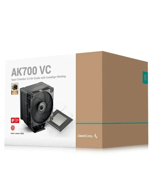 Cooler Cpu Disipador Deepcool Ak700 Vc Cámara Vapor 300wtdp Negro