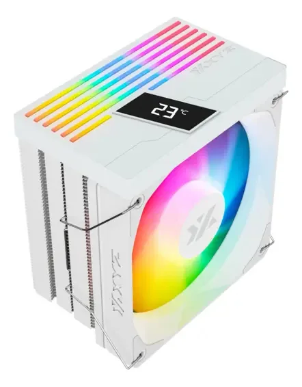 Cooler Cpu Xyz Thermax 6 Pulsar White Argb Display Temp