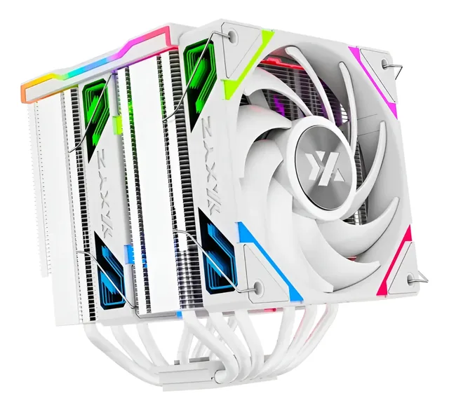 Cooler Para Cpu Xyz Thermax 6 Pro Duo White Argb Pwm 2x120mm