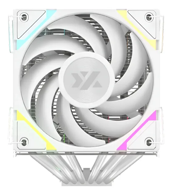 Cpu Cooler Xyz Thermax 6 Duo White Argb 2x Pwm Fans Amd Intel Ready