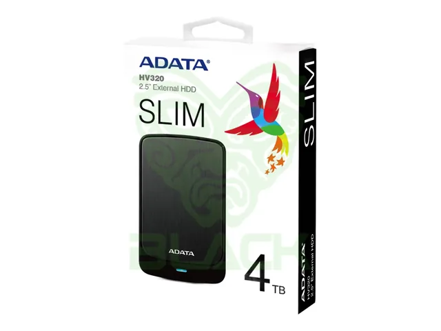Disco Duro Externo Adata 4tb Hv320 Usb 3.2 Slim Negro Ahv320-4tu31-cbk