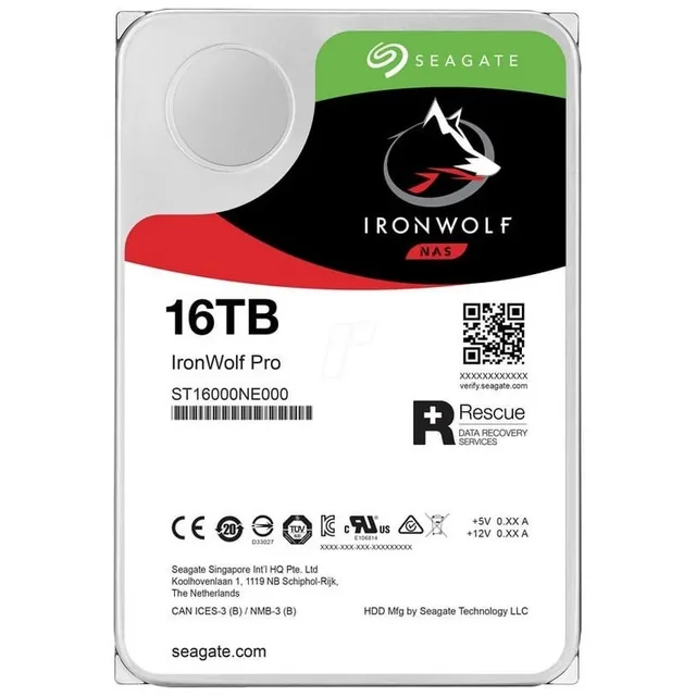 Disco Rígido Seagate IronWolf PRO 16TB 256MB