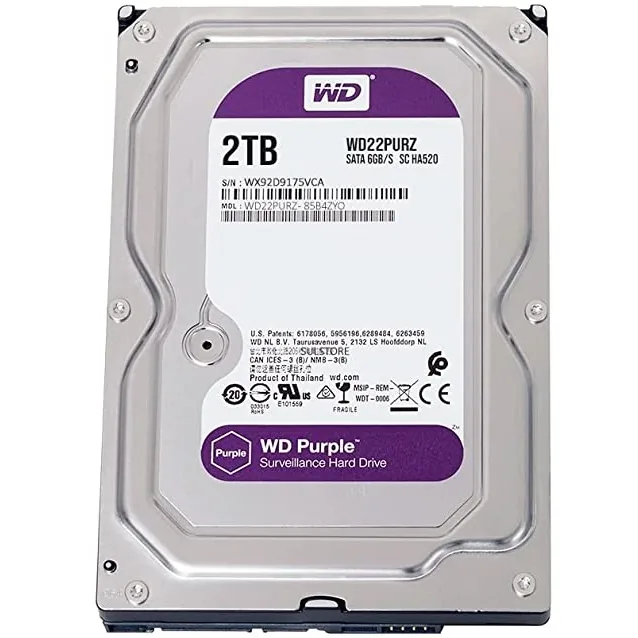 Disco Rigido W.D. 2TB Purple WD22PURZ