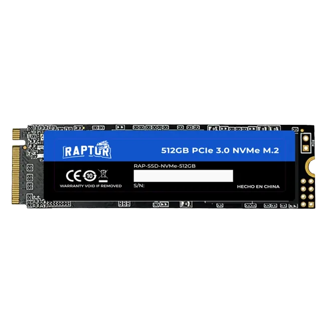 Disco Sólido SSD Raptor Legacy 512GB M.2 2280 NVMe PCIe 3.0 3D QLC NAND 3100MB/s