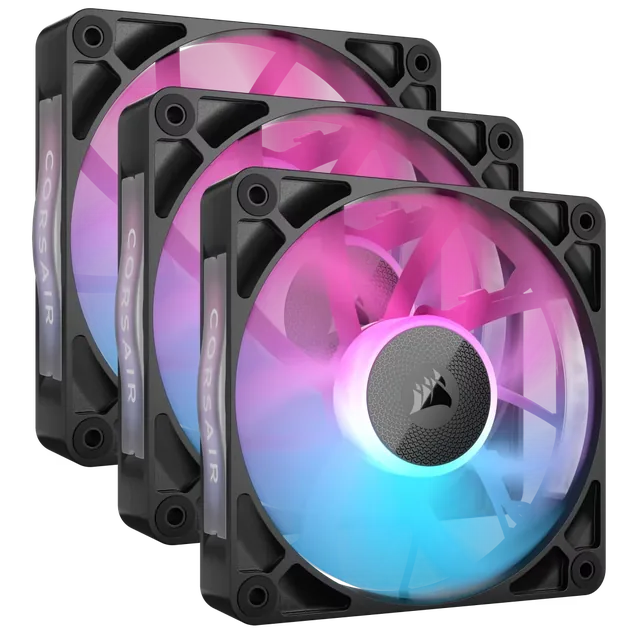 Fan Cooler Corsair iCUE LINK RX120 RGB 120mm Black Pack x3