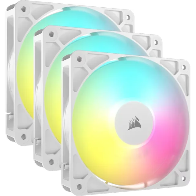 Fan Cooler Corsair RS120 ARGB 120mm White Pack x3