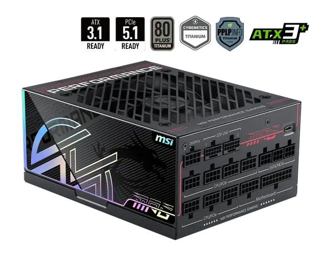 Fuente 1600w Msi 80 + Titanium Mpg Ai1600ts Pcie5