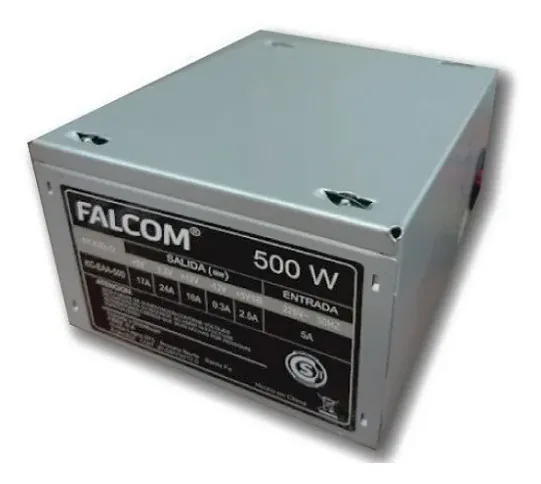FUENTE 500W FALCOM KC-DAA-500 + CABLE POWER