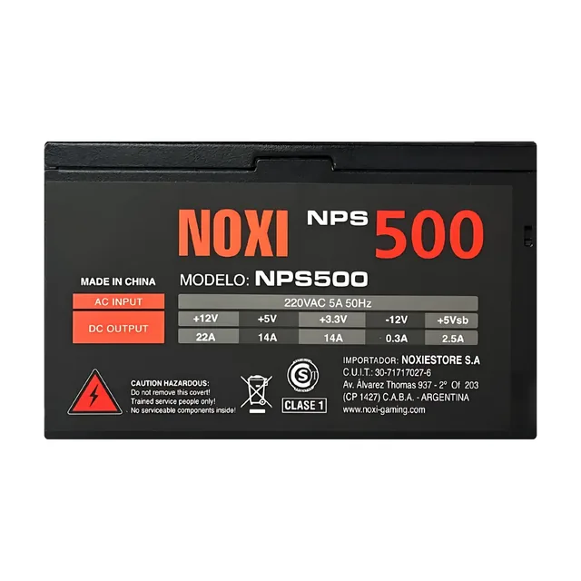 Fuente 500w Noxi Gaming