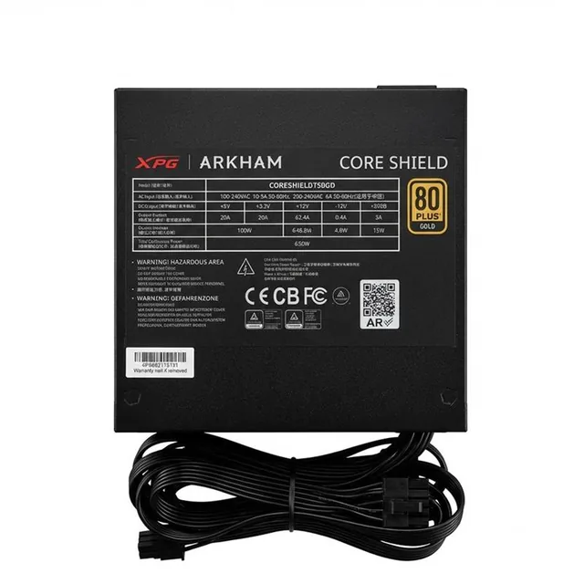 Fuente 650W Arkham by XPG Coreshield 80 PLUS Gold - OEM