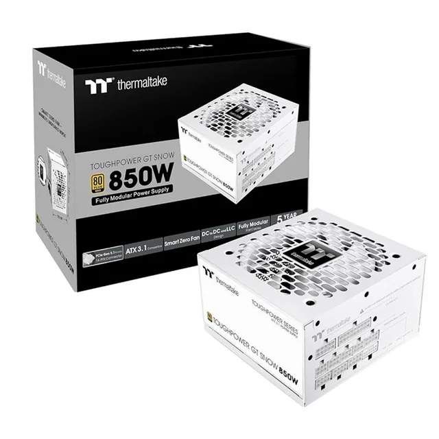Fuente 850w 80+ Gold Toughpower Gt Snow Pcie 5.1 Thermaltake