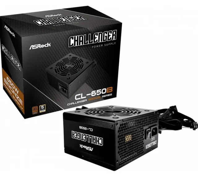 Fuente Asrock 650W 80 Plus Bronze Challenger CL-650B