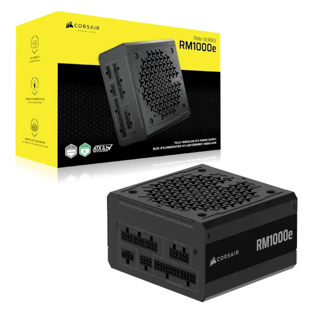 Fuente Corsair 1000w Cybenetics Gold RM1000e Full Modular PCIe 5.1 / ATX 3.1 Black