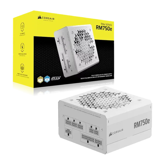Fuente Corsair RM750e 750W 80 Plus Gold Full Modular White