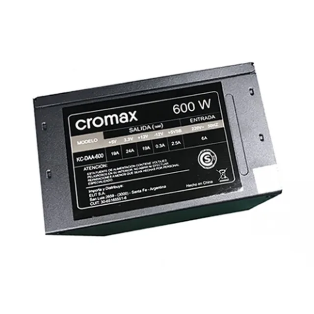 Fuente Cromax Kc-daa-600 600w Atx 24 Pines