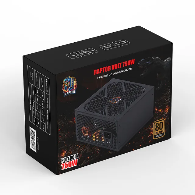 Fuente Raptor 750w Volt 80 Plus Bronze