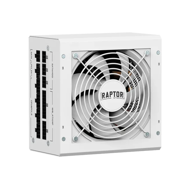 Fuente Raptor Volt 800w 80 Plus Gold Full Modular PCIe 5.1 Blanca