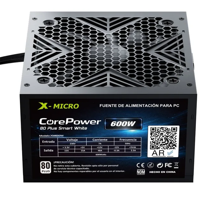 Fuente X-Micro 600W 80 Plus Smart White