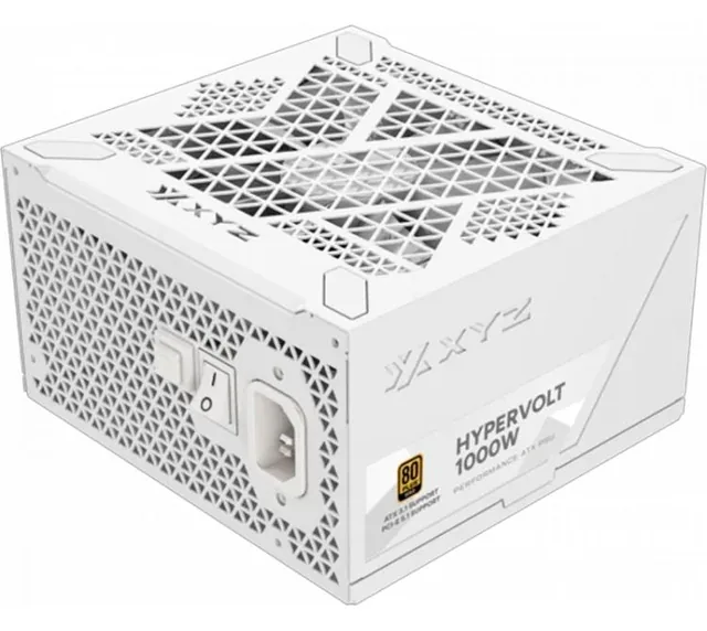 Fuente XYZ 1000W 80 Plus Gold ATX 3.1 PCIe 5.1 Full Modular HYPERVOLT White