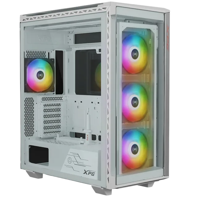 Gabinete Adata XPG Battlecruiser Ii St TG C/Coolers x4 ARGB Vidrio Templado White