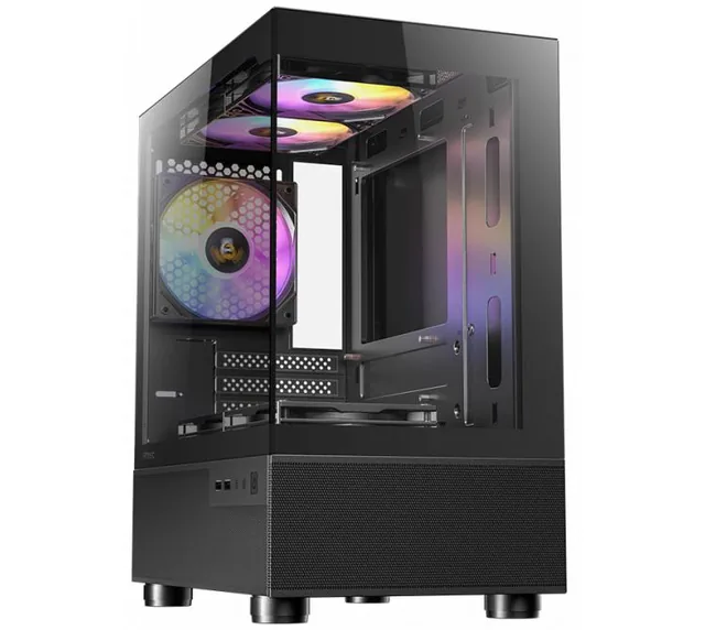 Gabinete Antec CX200M ELITE Black RGB 5x120mm RGB Fans Vidrio Templado 270°
