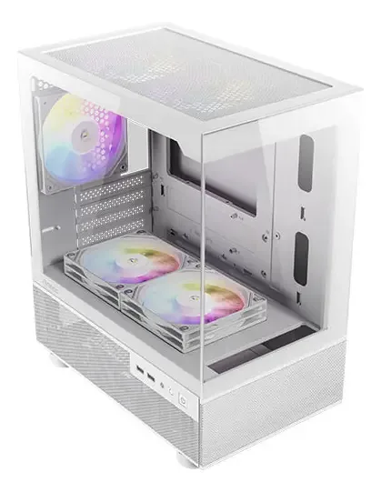 Gabinete Antec Cx200m Elite Fans Matx White 5x120mm Fan Vidrio Templado