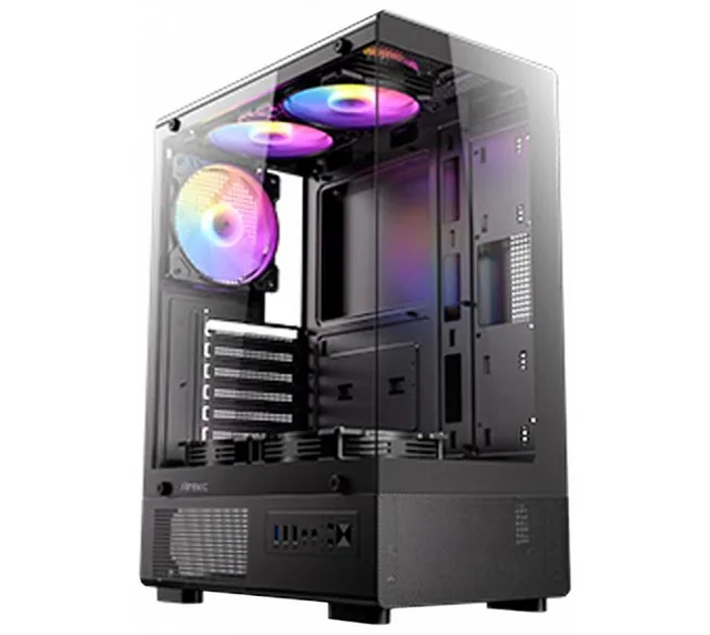 Gabinete Antec VCX200 ELITE RGB Black Mesh 5x120mm RGB Fixed Fans Vidrio Templado