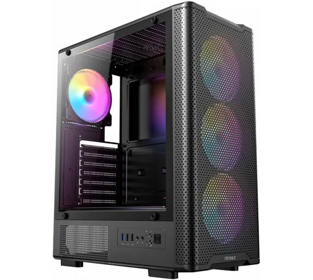Gabinete Antec VX310 ARGB Black 4x120mm Vidrio Templado