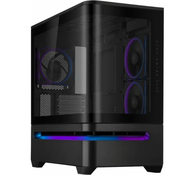 Gabinete ASUS PRIME AP201 TG Black ARGB Light Band Vidrio Templado
