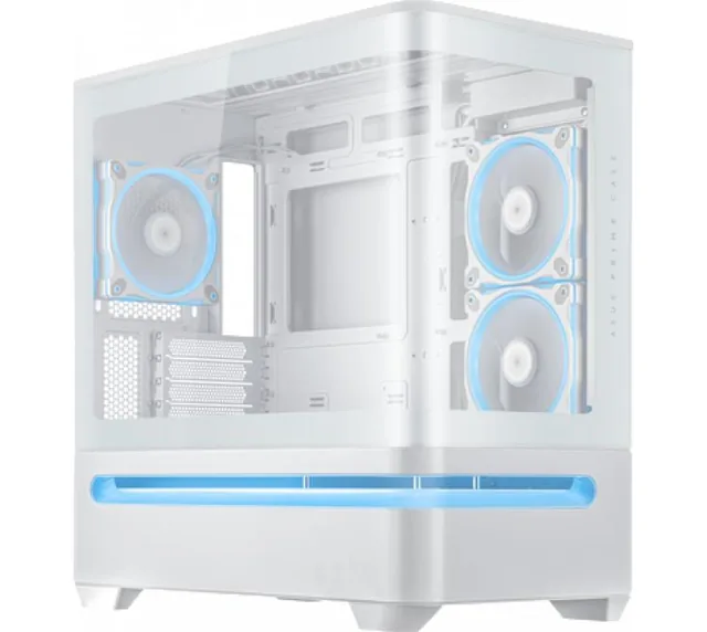 Gabinete ASUS PRIME AP201 TG White ARGB Light Band Vidrio Templado