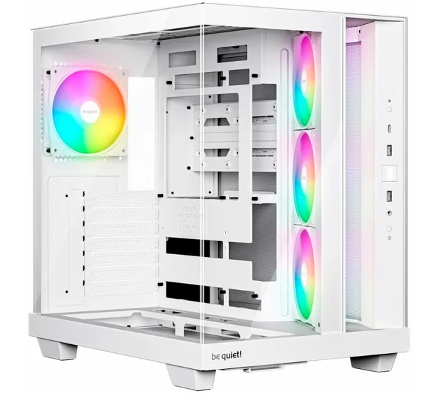 Gabinete Be Quiet! LIGHT BASE 500 LX White 4x120mm Light Wings LX Fans USB-C Vidrio Templado