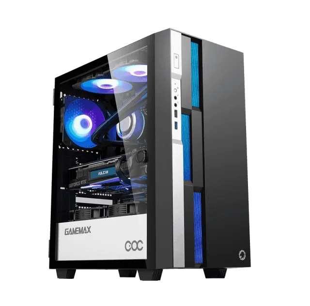 Gabinete Brufen C3 Bw Tg Black White Fan X1 Argb Gamemax
