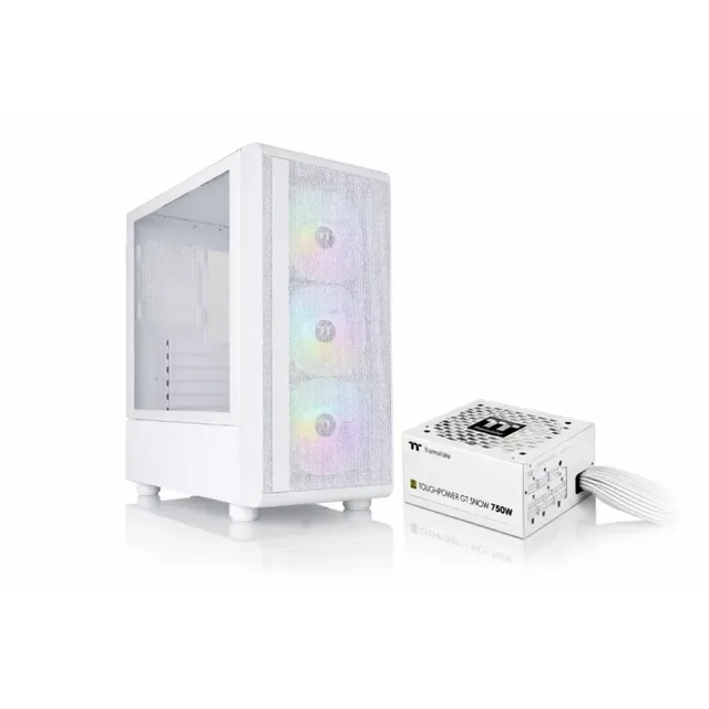 Gabinete c/fuente Thermaltake S200 + 750w 80 Plus Gold (White Edition)