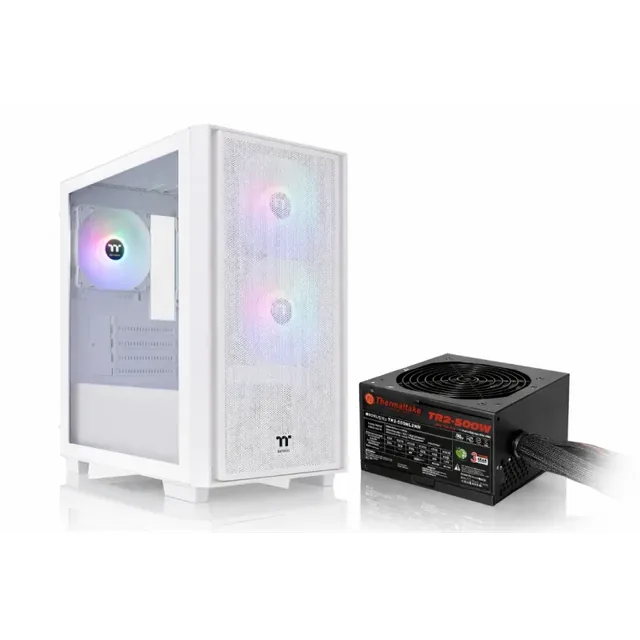 Gabinete c/fuente Thermaltake Versa H16 + TR2 500w (White Edition)