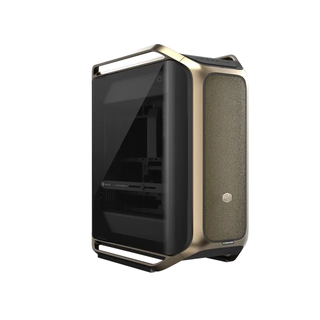 Gabinete Cooler Master Cosmos Alpha Gold Full Tower 3 Fans Tempered Glass Logo Bañado En Oro 24k S/fuente